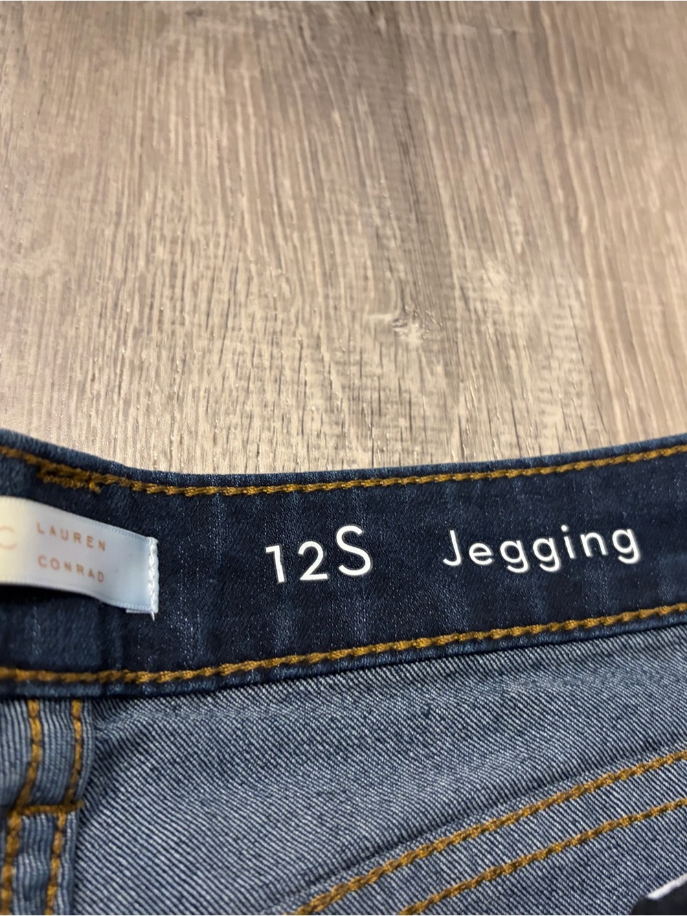 LC Lauren Conrad Womens Jegging Jeans Size 12 Short Blue Super Skinny Denim - Picture 2 of 4